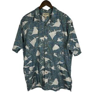 Cooke Street Honolulu Hawaiian Shirt 100% Cotton Men's‎ XL Tropical Leaf Print